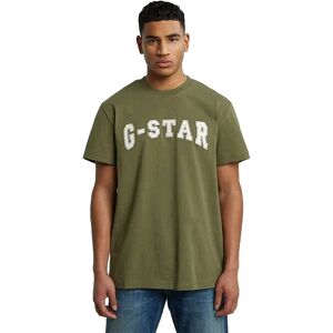 G-star Felt Logo Short Sleeve T-shirt Shadow Olive L Men G-star Felt Logo Short Sleeve T-shirt Shadow Olive L Men