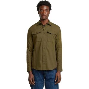 G-star Marine Slim Long Sleeve Shirt Deep Brown / Dark Olive Oxford M Men G-star Marine Slim Long Sleeve Shirt Deep Brown / Dark Olive Oxford M Men