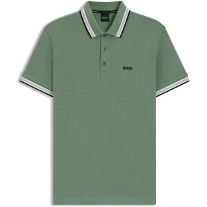 Boss Paddy 10241663 Short Sleeve Polo Open Green L Men Boss Paddy 10241663 Short Sleeve Polo Open Green L Men