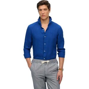 Superdry Sd Embroidered Vacation Linen Long Sleeve Shirt Elite Blue L Men Superdry Sd Embroidered Vacation Linen Long Sleeve Shirt Elite Blue L Men