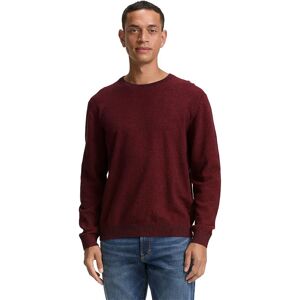 Tom Tailor 1047570 Structured Crewneck Knit Sweater Samba Red Navy Twotone 2XL Men Tom Tailor 1047570 Structured Crewneck Knit Sweater Samba Red Navy Twotone 2XL Men