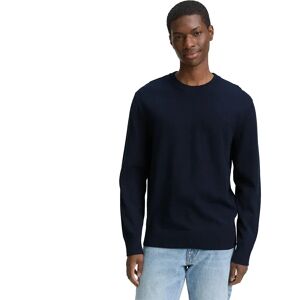 Tom Tailor Basic Crewneck Knit Sweater Dark Navy 2XL Men Tom Tailor Basic Crewneck Knit Sweater Dark Navy 2XL Men