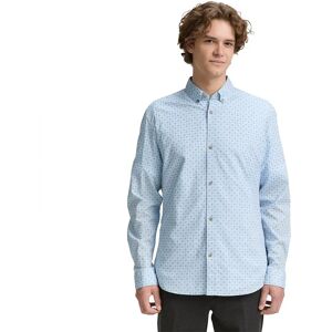 Tom Tailor Fitted Printed Poplin Long Sleeve Shirt Light Blue Navy Minimal Design M Men Tom Tailor Fitted Printed Poplin Long Sleeve Shirt Light Blue Navy Minimal Design M Men