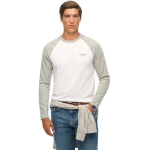 Superdry Essential Baseball Long Sleeve T-shirt Optic / Athletic Grey Marl 2XL Men Superdry Essential Baseball Long Sleeve T-shirt Optic / Athletic Grey Marl 2XL Men