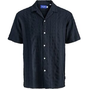 Jack & Jones Dia Structure Resort Short Sleeve Shirt Black 2XL Men Jack & Jones Dia Structure Resort Short Sleeve Shirt Black 2XL Men