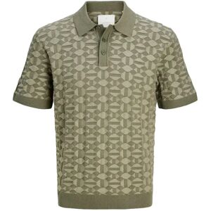 Jack & Jones Kalvin Knit Polo Ss Styd Ss25 Pls Short Sleeve Polo Tea Leaf 2XL Men Jack & Jones Kalvin Knit Polo Ss Styd Ss25 Pls Short Sleeve Polo Tea Leaf 2XL Men
