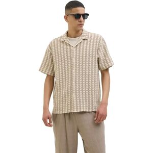 Jack & Jones Summer Luke Texture Resort Short Sleeve Shirt Mocha Meringue / Pattern Triangle 2XL Men Jack & Jones Summer Luke Texture Resort Short Sleeve Shirt Mocha Meringue / Pattern Triangle 2XL Men