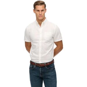 Superdry City Cotton Linen Short Sleeve Shirt Optic White L Men Superdry City Cotton Linen Short Sleeve Shirt Optic White L Men