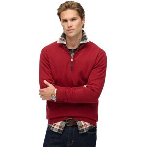 Superdry Essentials Half Zip Sweater Carmine Red Marl M Men Superdry Essentials Half Zip Sweater Carmine Red Marl M Men