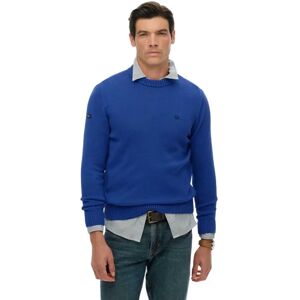 Superdry Preppy Cotton Sweater Cobalt Blue M Men Superdry Preppy Cotton Sweater Cobalt Blue M Men