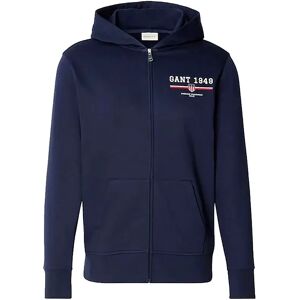 Gant 2067041 Full Zip Sweatshirt Navy Blue L Men Gant 2067041 Full Zip Sweatshirt Navy Blue L Men