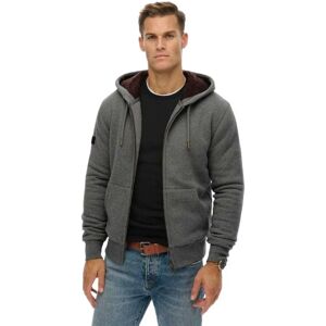 Superdry Borg Lined Full Zip Sweatshirt Charcoal Grey Marl L Men Superdry Borg Lined Full Zip Sweatshirt Charcoal Grey Marl L Men