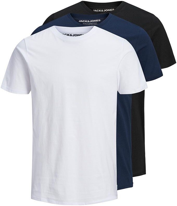 Jack & Jones Organic Basic 3 Pack Short Sleeve T-shirt Black / Pack 1 Black / 1 Navy / 1 White S Men