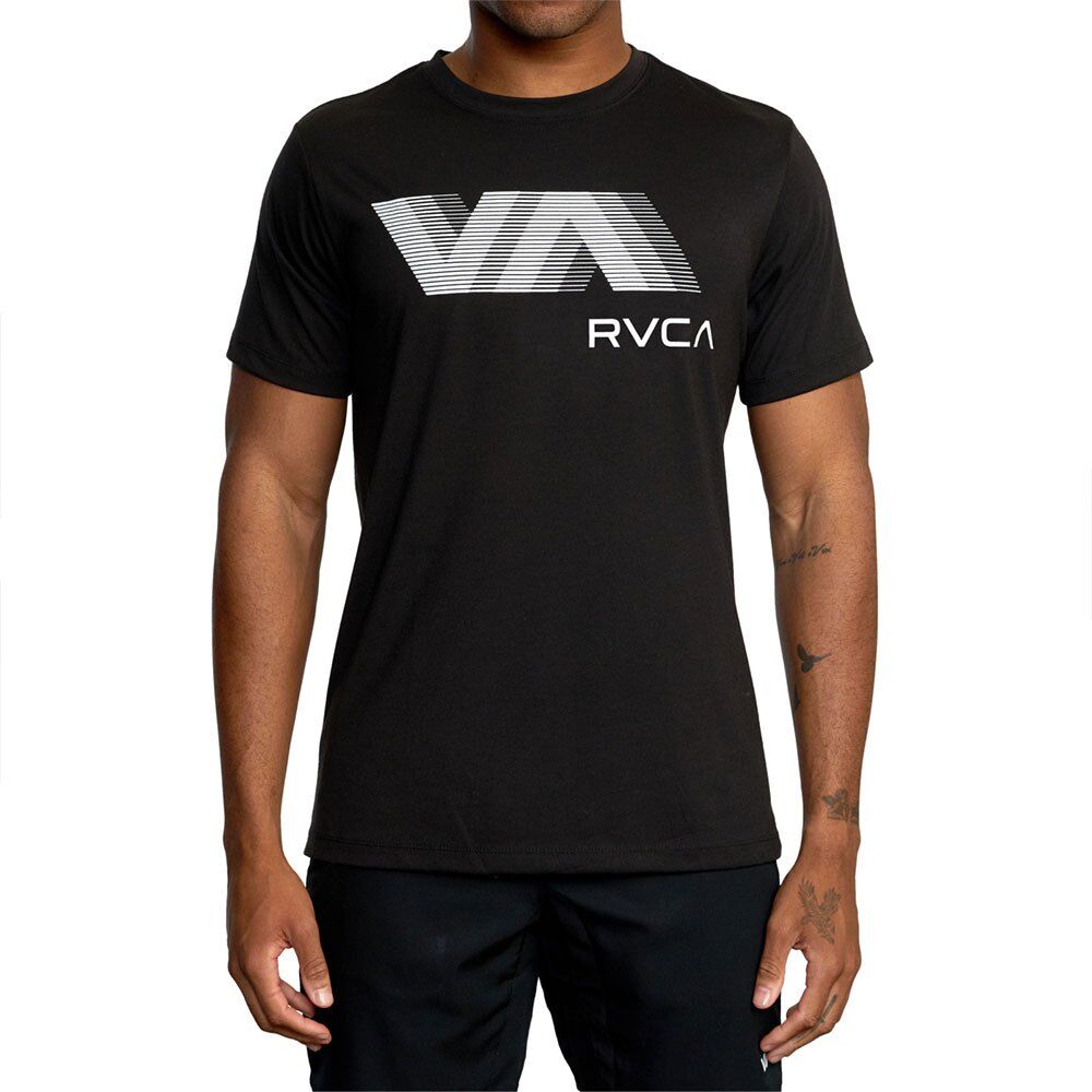 Rvca Va Blur Short Sleeve T-shirt Black S Men