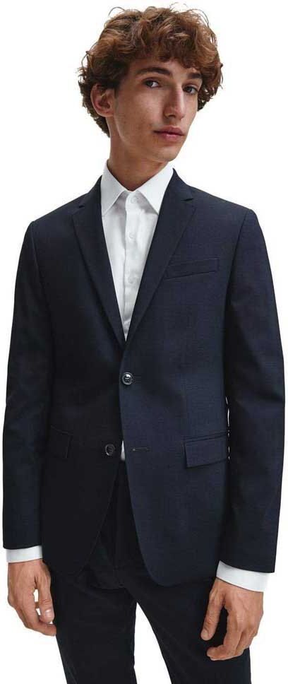 Calvin Klein Stretch Wool Slim Fit Blazer Midnight Navy 48 Men