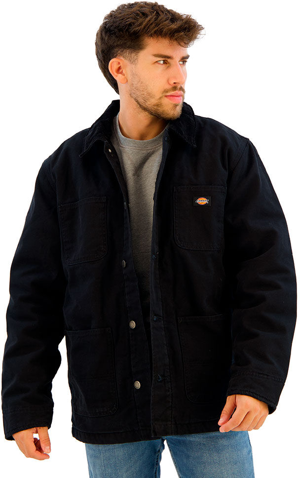 Dickies Chore Lined Canvas Jacket Black S Men