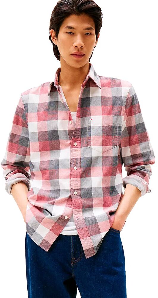 Tommy Hilfiger Corduroy Check Regular Fit Long Sleeve Shirt Regatta Red / Check S Men