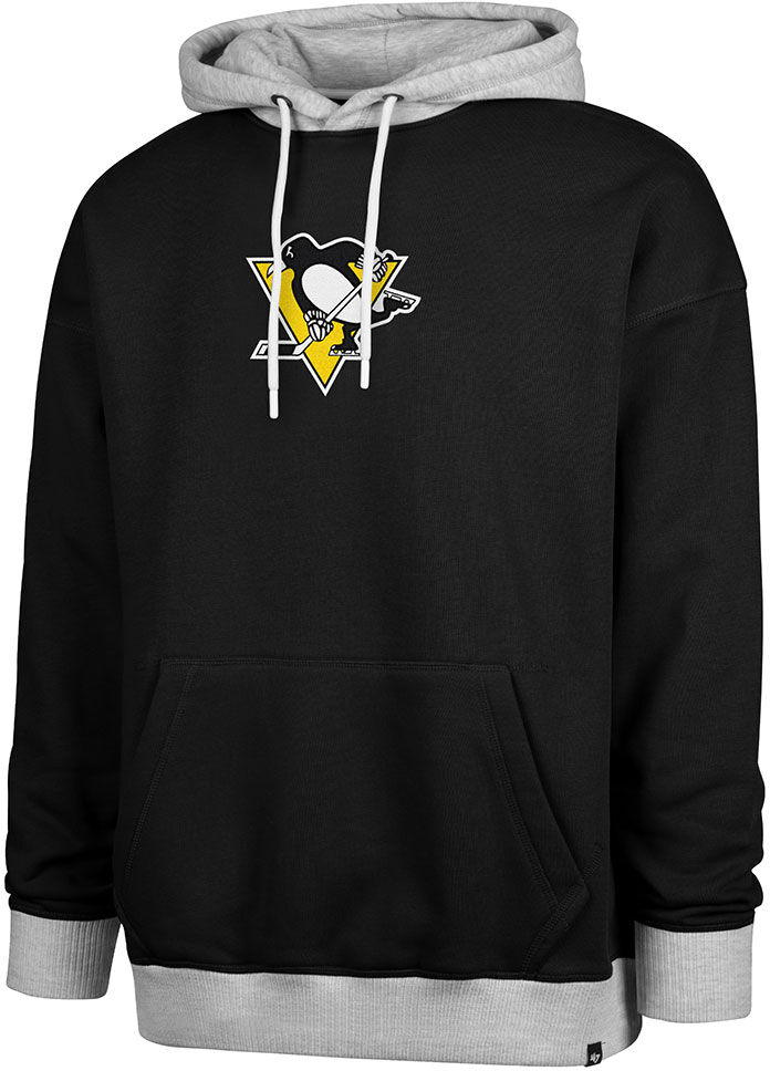 47 Nhl Pittsburgh Penguins Patch Drop Shoulder Hoodie Jet Black L Men