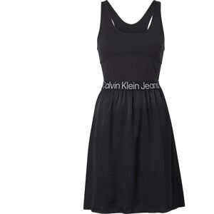Calvin Klein Jeans Racerback Logo Sleeveless Dress Ck Black S Women