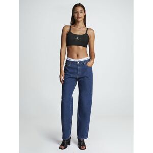 Calvin Klein Jeans Label Rib Sleeveless Top Ck Black M Women