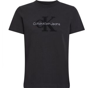 Calvin Klein Jeans Chenille Monologo Regular Short Sleeve T-shirt Ck Black S Women
