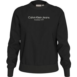Calvin Klein Jeans Institutional Graphic Reg Cn Sweatshirt Ck Black S Women