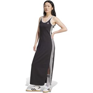 adidas Originals Adicolor 3 Stripes Tank Maxi Sleeveless Long Dress Black / White L Women