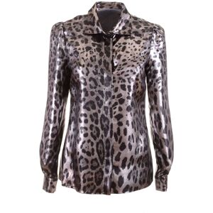 Dolce & Gabbana 745928 Long Sleeve Shirt Silver 46 Women