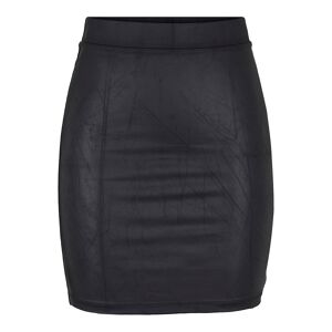 Pieces New Shiny High Waist Skirt S-M Black