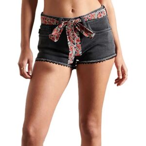 Superdry Lace Hot Denim Shorts Wolcott Black Stone 28 Women Superdry Lace Hot Denim Shorts Wolcott Black Stone 28 Women