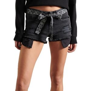 Superdry Lace Hot Denim Shorts Wolcott Black Stone Destroy 24 Women Superdry Lace Hot Denim Shorts Wolcott Black Stone Destroy 24 Women