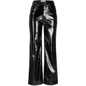 Jack & Jones Kenya Straight Faux Leat Jjxx High Waist Pants Black / Detail Shiny / Long S Women Jack & Jones Kenya Straight Faux Leat Jjxx High Waist Pants Black / Detail Shiny / Long S Women