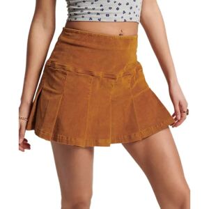 Superdry Vintage Cord Pleat Mini Skirt Caramel Cafe L Women Superdry Vintage Cord Pleat Mini Skirt Caramel Cafe L Women