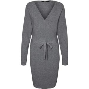 Vero Moda Hollyrem Curve Long Sleeve Short Dress Medium Grey Melange L Women Vero Moda Hollyrem Curve Long Sleeve Short Dress Medium Grey Melange L Women