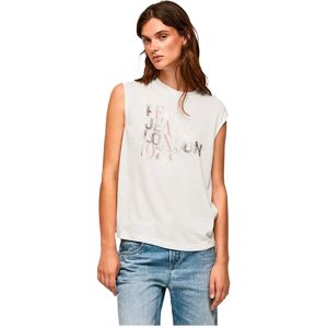 Pepe Jeans Lidia Sleeveless T-shirt WHITE M Women Pepe Jeans Lidia Sleeveless T-shirt WHITE M Women