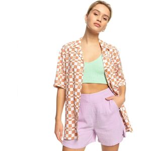 Roxy Aloha Sunset Check Short Sleeve T-shirt Snow White Sol Power S Women Roxy Aloha Sunset Check Short Sleeve T-shirt Snow White Sol Power S Women