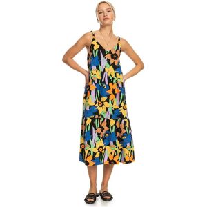 Roxy Waiting Line Printed Dress Anthracite Flower Jammin S Women Roxy Waiting Line Printed Dress Anthracite Flower Jammin S Women