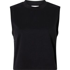 Calvin Klein Jeans Logo Tape Milano Loose Sleeveless T-shirt Ck Black L Women Calvin Klein Jeans Logo Tape Milano Loose Sleeveless T-shirt Ck Black L Women