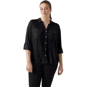 Vero Moda Curve Bumpy New Long Sleeve Shirt Black 44 Women Vero Moda Curve Bumpy New Long Sleeve Shirt Black 44 Women