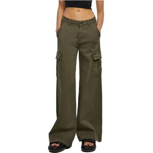 Urban Classics Twill High Waist Cargo Pants Olive 34 Women Urban Classics Twill High Waist Cargo Pants Olive 34 Women