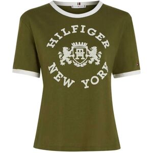 Tommy Hilfiger Varsity Flock Regular Fit Short Sleeve T-shirt Putting Green L Women Tommy Hilfiger Varsity Flock Regular Fit Short Sleeve T-shirt Putting Green L Women