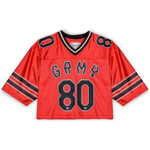 Grimey The Clout Mesh Crop Short Sleeve Top Red L Women Grimey The Clout Mesh Crop Short Sleeve Top Red L Women