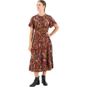 Superdry Printed Tiered Short Sleeve Midi Dress Black Juju Floral Print XS Women Superdry Printed Tiered Short Sleeve Midi Dress Black Juju Floral Print XS Women