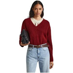 Pepe Jeans Denisse V Neck Sweater Burgundy Red L Women Pepe Jeans Denisse V Neck Sweater Burgundy Red L Women