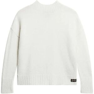 Superdry Essential High Neck Sweater Ecru XL Women Superdry Essential High Neck Sweater Ecru XL Women