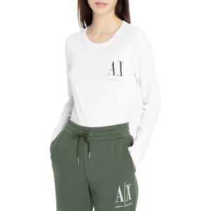 Armani Exchange 8nytlx_yjg3z Long Sleeve T-shirt White W / Black Print XS Women Armani Exchange 8nytlx_yjg3z Long Sleeve T-shirt White W / Black Print XS Women