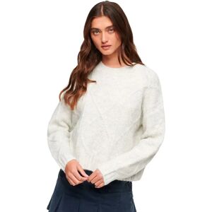 Superdry Chunky Cable High Neck Sweater Ice Marl Grey S Women Superdry Chunky Cable High Neck Sweater Ice Marl Grey S Women