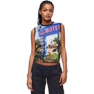 Superdry Sub Print Sleeveless T-shirt Pink Morel AOP XS Women Superdry Sub Print Sleeveless T-shirt Pink Morel AOP XS Women