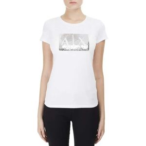 Armani Exchange 8nytdl Short Sleeve T-shirt White Ground / Silve L Women Armani Exchange 8nytdl Short Sleeve T-shirt White Ground / Silve L Women