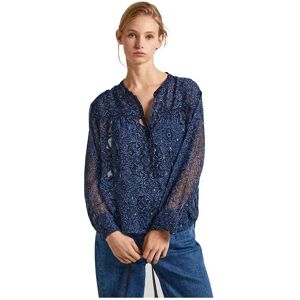 Pepe Jeans Clementine Long Sleeve Blouse Dulwich Blue XS Women Pepe Jeans Clementine Long Sleeve Blouse Dulwich Blue XS Women